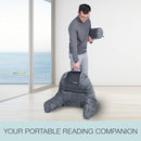 MALU READING PILLOW EXTRA LARGE ERGONOMIC PILLOW- BACK PILLOW FOR BED - GRAY - Brand New