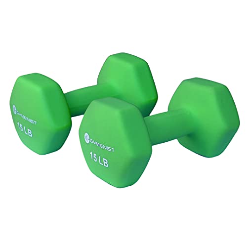GYMENIST Pair Dumbbells Set of 2 Soft Non Slip Grip Dumbbells - - Scratch & Dent