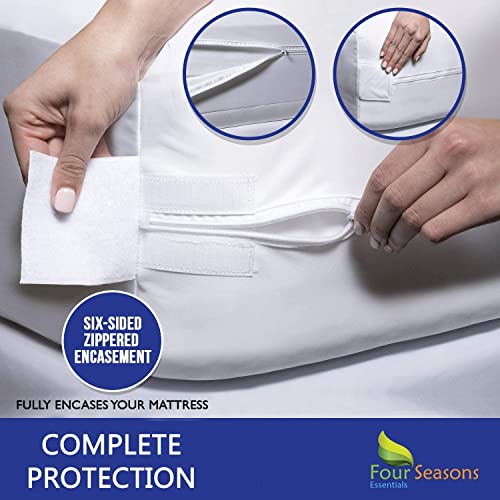 FOUR SEASONS ESSENTIALS SLEEPER SOFA TWIN SIZE MATTRESS PROTECTOR WHITE - Like New