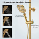 Shower Faucet Set HUSERY Thermostatic Shower System with Tub Spout - Gold - Brand New