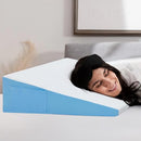 Cold Hunter Wedge Pillow Sleeping 7.5" Bed After Surgery Pain Relief White/Blue - Like New