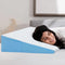 Cold Hunter Wedge Pillow Sleeping 7.5" Bed After Surgery Pain Relief White/Blue - Like New