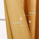 RYB HOME Gold Velvet Curtains Wide 52" Long 63" Marigold 2 Panels - B08THBQ9NF - Brand New