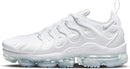 NIKE MEN'S AIR VAPORMAX PLUS SNEAKERS - SIZE: MEN 7.5 - WHITE PURE PLATINUM - Like New