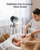 KOONIE OSCILLATING STROLLER FAN FLEXIBLE TRIPOD USB BATTERY OPERATED - BLACK - Like New