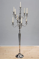 DAFLOXX Floor Lighting Base Lamp Silver Candle Stick Candle Holder 70.87" - Brand New