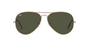 RAY BAN CLASSIC AVIATOR SUNGLASSES 62-14-140 - ROSE GOLD/GREEN - Like New