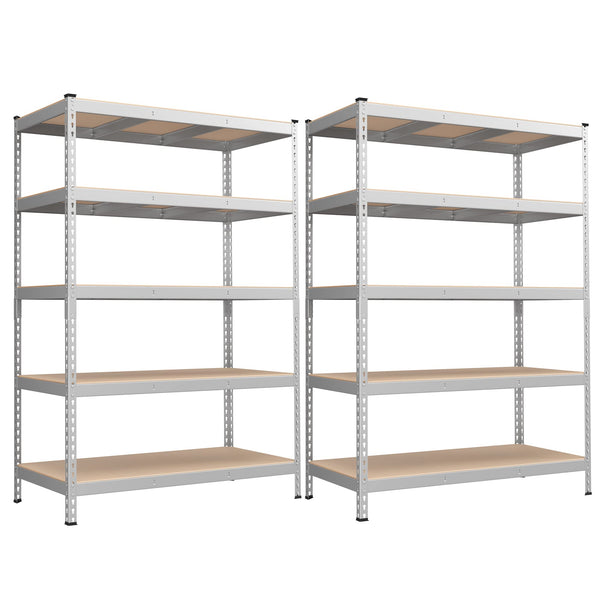 SONGMICS 5-Tier Storage Shelves, Load 2310 lb Set of 2 Garage Storage - Silver - Like New