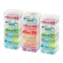 IRIS USA CLEAR CASES |MADE IN USA| PLASTIC BOX ORGANIZERS (18-PACK)- SMALL - Like New