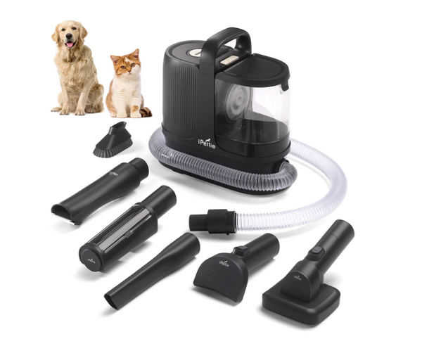 Pet Grooming Vacuum with 6-in-1 Grooming Kit - BLACK - Like New