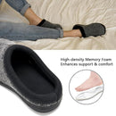 TEMI MENS BEDROOM HOUSE SLIPPERS MEMORY FOAM WARM COMFY SIZE: MEN 9 - BLACK/GRAY - Like New