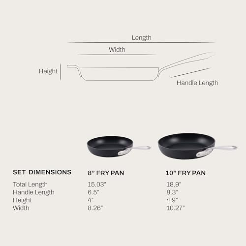 ALL-CLAD HA1 HARD ANODIZED NON STICK FRY PAN 2 PIECE 8 10 INCH BLACK - Brand New