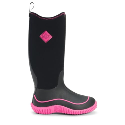 MUCK WOMEN'S HALE - BLACK/HOT PINK - SIZE 7 MEDIUM - Like New