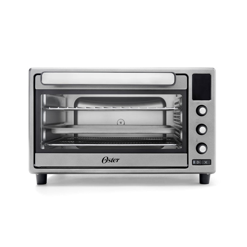 OSTER 10 FUNCTION AIR FRYER OVEN TOASTER OVEN COUNTERTOP OVEN - GRAY - Like New