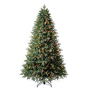 EVERGREEN CLASSICS 7.5 FT PRE-LIT HOLIDAY SYMPHONY SPRUCE, MULTI-COLOR - GREEN - Like New