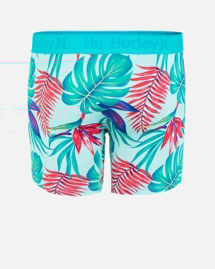 HURLEY SUPERSOFT PRINTED BOXER 1PK - SIZE: MEN L - TROPICAL MIST - Brand New