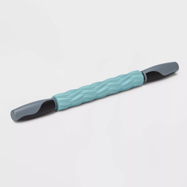 ALL IN MOTION 17.75" MASSAGE STICK HANDHELD POLYURETHANE FOAM MASSAGER AQUA BLUE - Like New