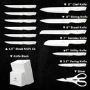BRAVESTONE Knife Set 15 Piece Kitchen Knife Set with Block Self Sharpening - Like New