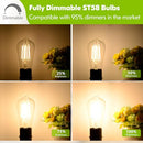 KONDRAS DIMMABLE LED BULBS 7W 850LUMENS 60W E26 ST58 Antique Light Bulbs 6-Pack - Like New