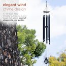 Alpine Corporation KAW196HH-BK Metal WindwChime w/Butterfly Windcatcher, Black - Brand New