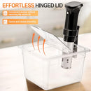 HOMENOTE SOUS VIDE CONTAINER 12 QUART UNIVERSAL COLLAPSIBLE HINGED LID CLEAR - Brand New