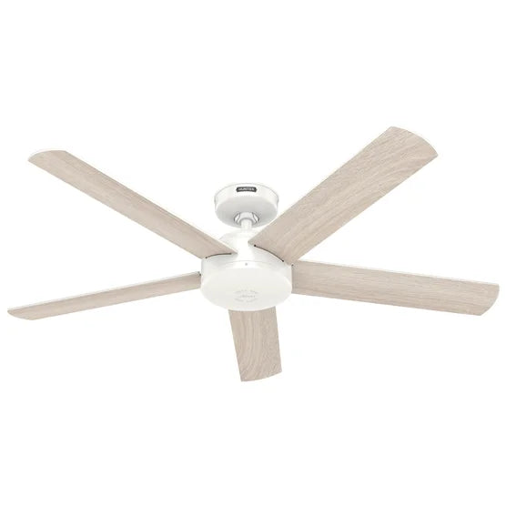 HUNTER ANVIK 52” INDOOR/OUTDOOR CEILING FAN WITH REMOTE - FRENCH WHITE - Like New