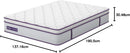 SERSPER FULL MATTRESS 12IN,5-ZONE POCKET SPRING HYBRID MATTRESS - WHITE, PURPLE - Brand New