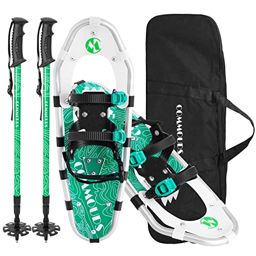 COMMOUDS LIGHTWEIGHT SNOW SHOES MEN WOMEN YOUTH BOYS GIRLS - GREEN - Brand New
