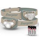 ENERGIZER LED HEADLAMP PRO (2-PACK), IPX4 WATER RESISTANT - GREEN/TAN - Like New