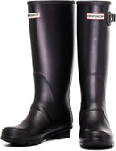 DRIPDROP WOMEN'S TALL RAIN BOOTS WELLINGTON BOOTS  - SIZE: WOMEN 7.5 - BLACK - Like New