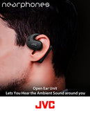 JVC NEAR PHONES OPEN EAR TRUE WIRELESS HEADPHONES 16MM DRIVERS - HANP35TW- BLACK - Like New
