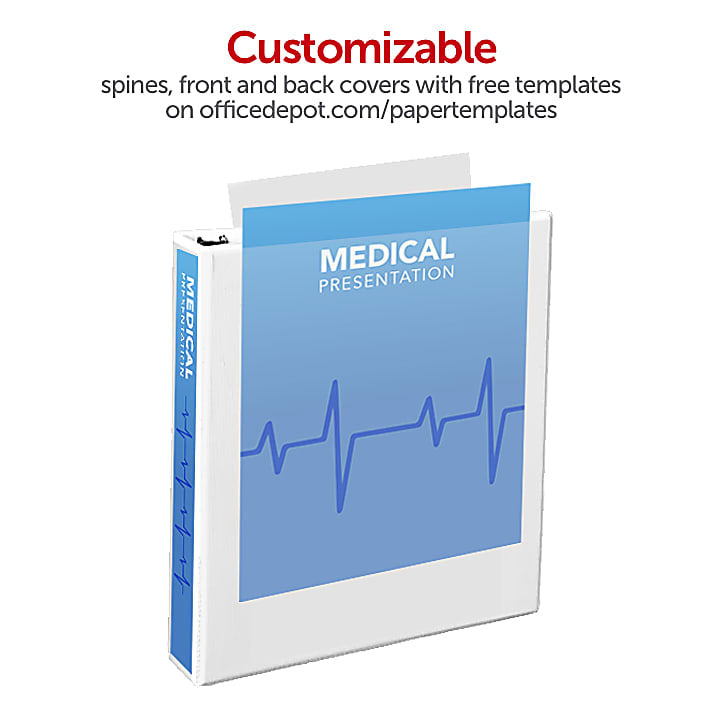 OFFICE DEPOT® BRAND DURABLE VIEW 3-RING BINDER, 1 1/2" SLANT RINGS - WHITE - Brand New