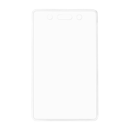 AMAZON BASICS ID BADGE HOLDERS, VERTICAL CLEAR 2.55" X 4.41", PACK OF 50 - CLEAR - Brand New