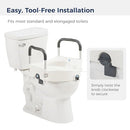 Drive Medical Preservetech Secure Lock Raised Toilet Seat 5" With Handles White - Brand New