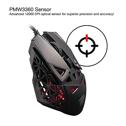 MAD CATZ M.O.J.O. M1 GAMING MOUSE 70G 12000 DPI OPTICAL SENSOR - BLACK - Like New