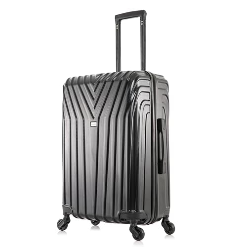 InUSA VASTY Luggage Spinner Wheels Durable Lightweight Hardside Suitcase - Black - Like New