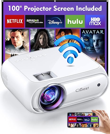 Funtuspic Mini Projector FUNTUSPIC-Ci 1080P 8500L - WHITE Like New