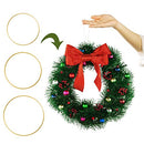 Sntieecr 6 Pack 3 Sizes Large Metal Floral Hoop Wreath Macrame Gold Hoop - Brand New