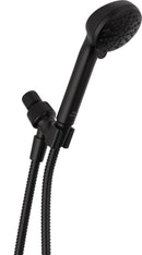 DELTA FAUCET 4-SETTING HANDHELD SHOWER HEAD, BLACK - MATTE BLACK - Like New