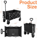WSICSE 200LBS COLLAPSIBLE WAGON SMALL WAGONS FOLDABLE LIGHTWEIGHT - BLACK - Like New