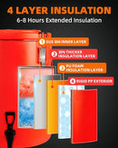 B0D9YB2LYT Insulated Beverage Dispenser 8.5 Gallon, Stainles Steel, Black - Brand New