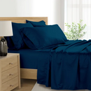KATHY IRELAND 1000 THREAD COUNT EGYPTIAN COTTON RICH 6-PIECE QUEEN - BLUE COVER - Like New