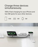 BELKIN 3-IN-1 MAGSAFE-COMPATIBLE CHARGING PAD WITH QI2 15W WIZ021 - WHITE - Like New