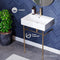 SWISS MADISON WELL SM-CS721, CLAIRE 24" SINK IN GLOSSY WHITE - WHITE/GOLD LEGS - Like New