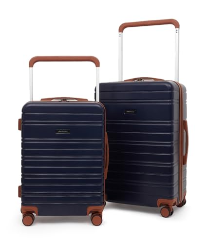 TRAVELERS CLUB PLATINUM NAVIGATE 2PC WIDE TROLLEY TCP-88302-410 - NAVY/BROWN - Brand New