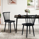 CLEEMAN WINDSOR CHAIRS SET OF 2 FARMHOUSE KITCHEN CHAIRS 08FTC0086BBK - BLACK - Like New