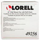 Lorell LLR49256 Wall Mount Fan - Brand New