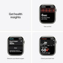 APPLE WATCH 7 GPS CELLULAR 45MM STAINLESS STEEL CASE SPORT BAND -228 - Like New
