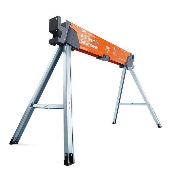 BORA Portamate All-Terrain Sawhorse, Tap to Adapt Swivel Leg PM-4520 Orange - Like New