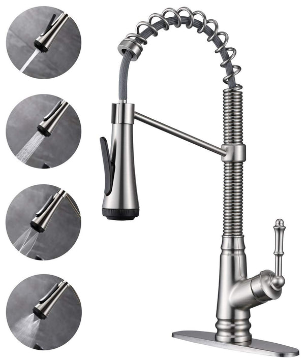 ELLO&ALLO KITCHEN FAUCET PULL DOWN SPRAYER - SLIVER - Like New